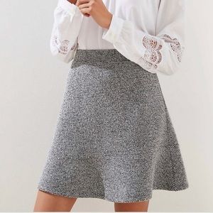 LOFT Boucle Knit Flippy Skirt